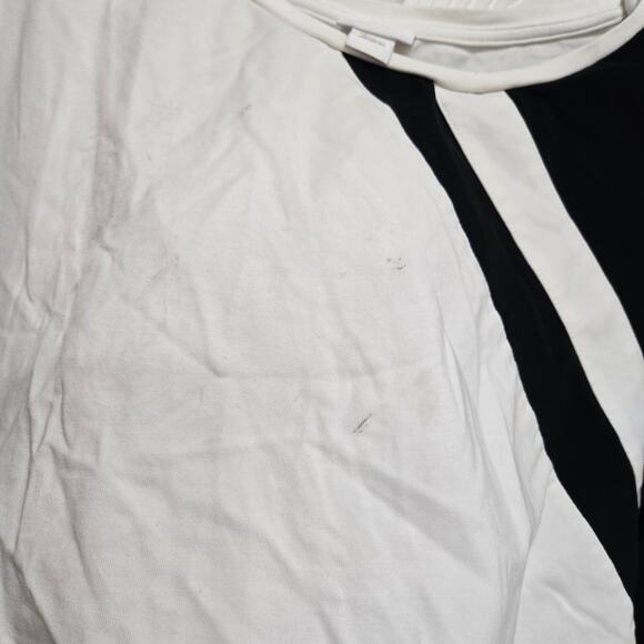 Chicos top women size large black white weekends by chicos everyday easy to wear - Picture 11 of 11